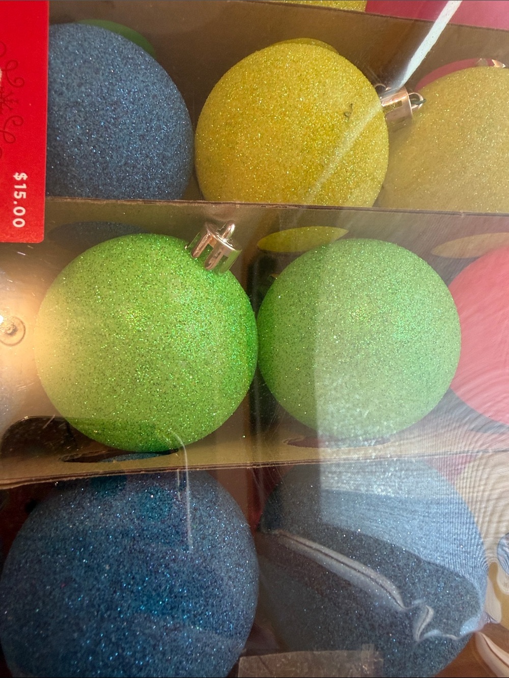100 Party Ornaments - Pink, Green, Yellow, Blue, Sparkle - Picture 7 of 8